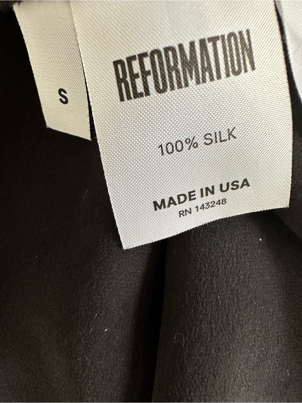 Reformation Black 100% Silk Slip Dress Long with Side Thigh Slit - Picture 11 of 11